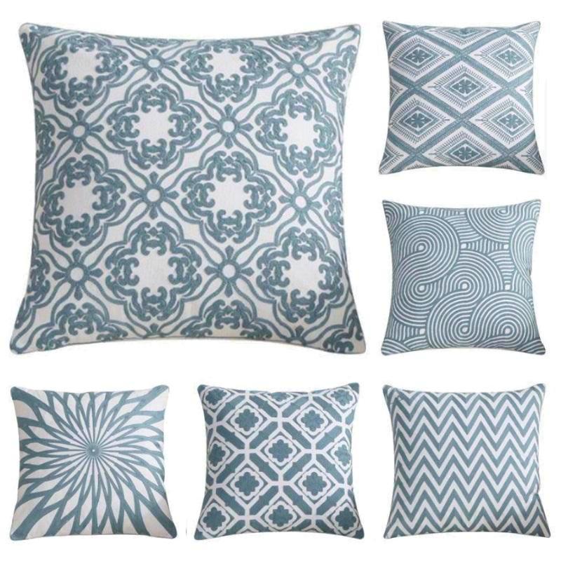 blue-embroidered-geometric-pillow-cushion-cover